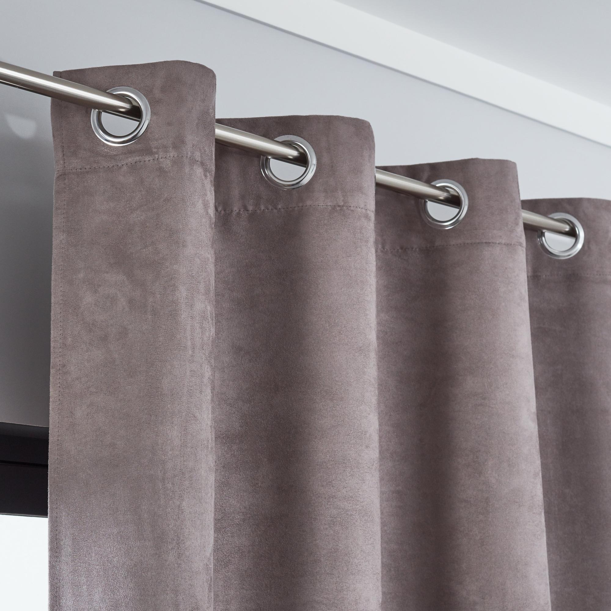 Douceur D'intérieur Tendina Con Occhielli Galileo - Velo Stampato 140x240 Cm, Colore Nero, Per Soggiorno E Camera Da Letto