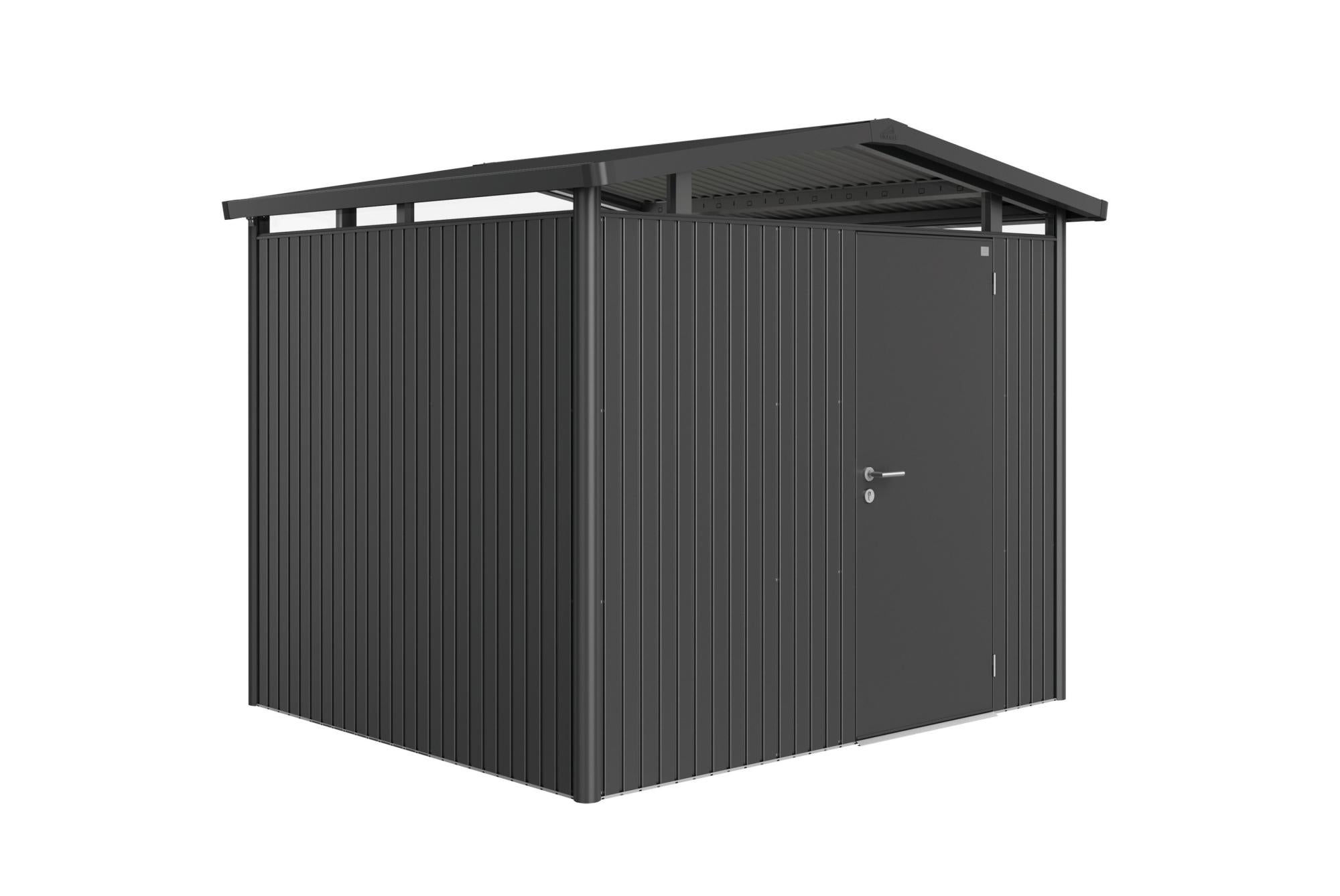 Casetta Da Giardino In Acciaio Zincato Marrone - Dimensioni 191x215x198 Cm, Peso 60.04 Kg, Per Attrezzi E Stoccaggio Esterno