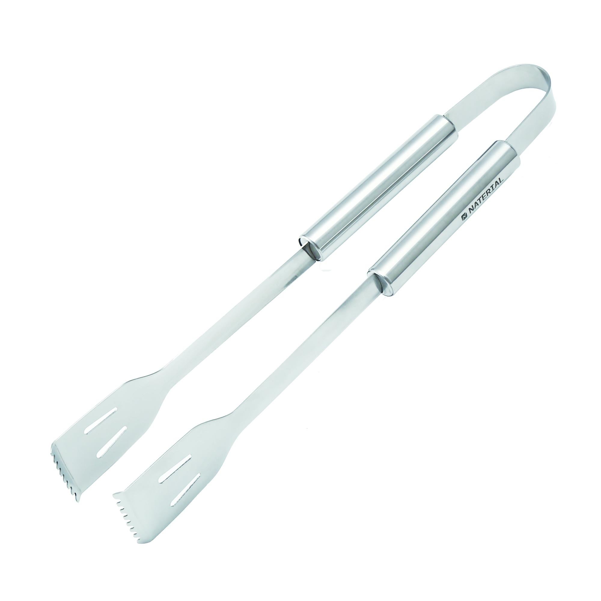 Set Di 3 Pinze Per Barbecue In Acciaio Inox, Lunghe 40 Cm - Manici Antiscivolo Per Girare Bistecche E Salsicce Alla Griglia - 6