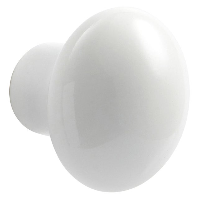 Pomolo per mobili tillie in ceramica bianco lucido Ø 35 mm