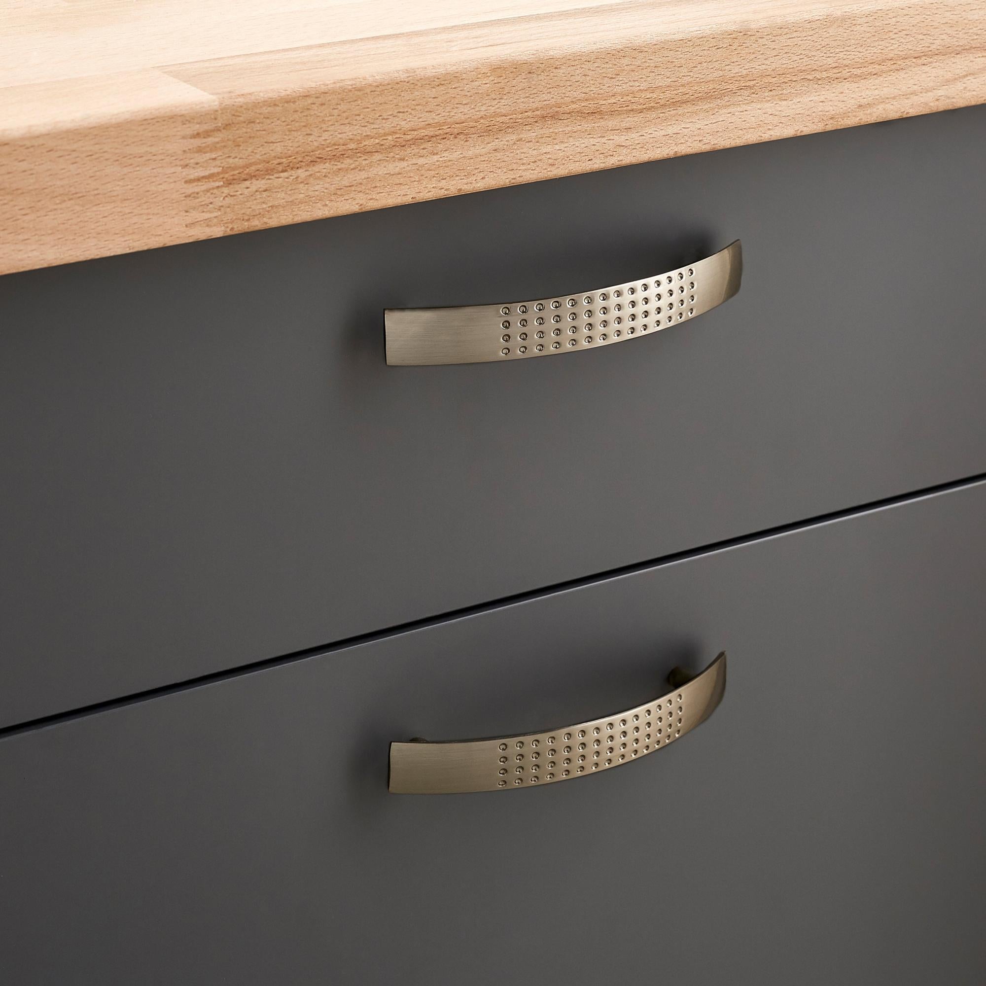 Set di 6 maniglie Oro Maniglia per Mobile Cucina Ottone Spazzolato Oro Interasse 96mm - maniglie per armadi Maniglia per Mobile | Leroy Merlin