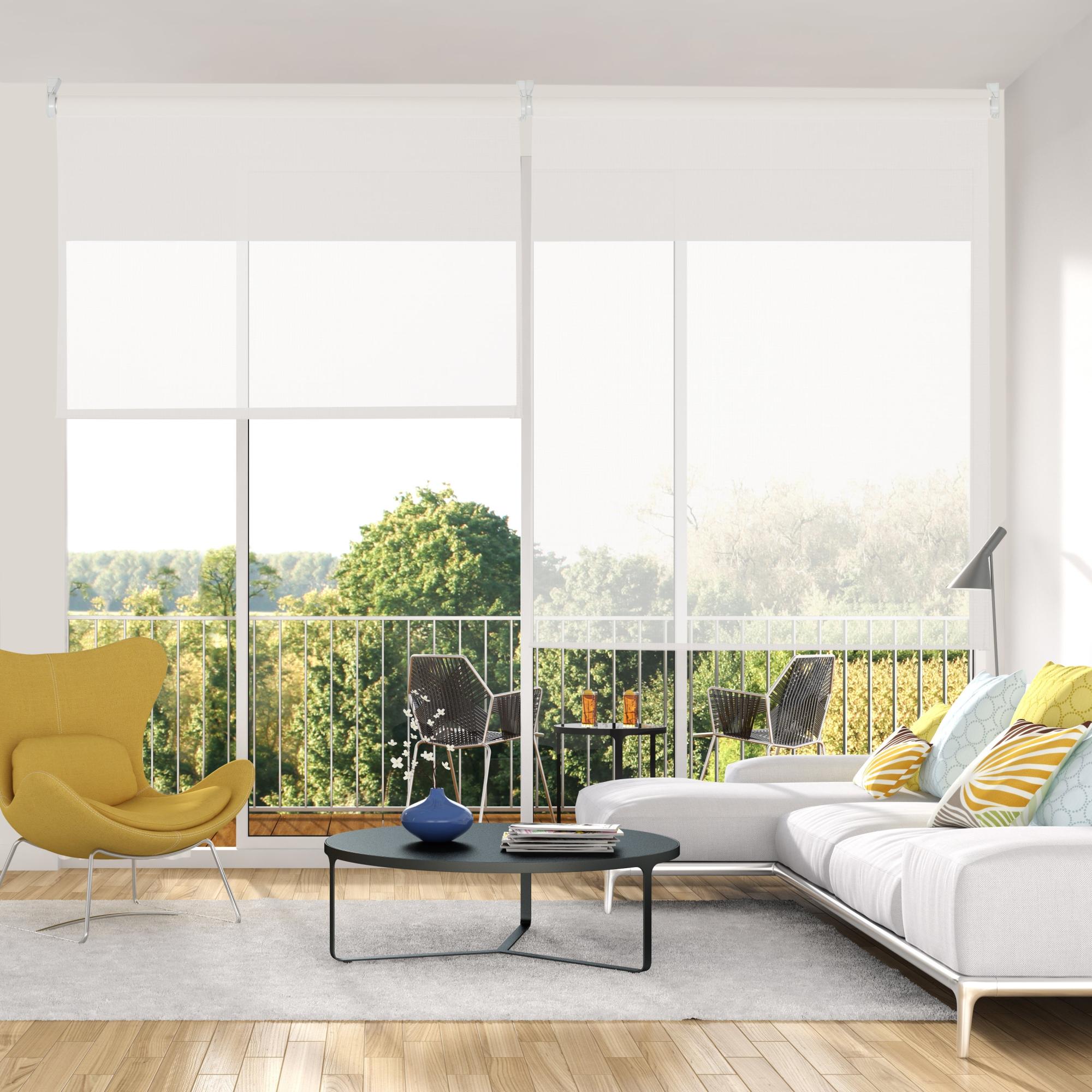 Tenda A Rullo Stannis Beige 150x230 Cm - Tessuto Screen Trasparente, Catenella Laterale - Foto 7