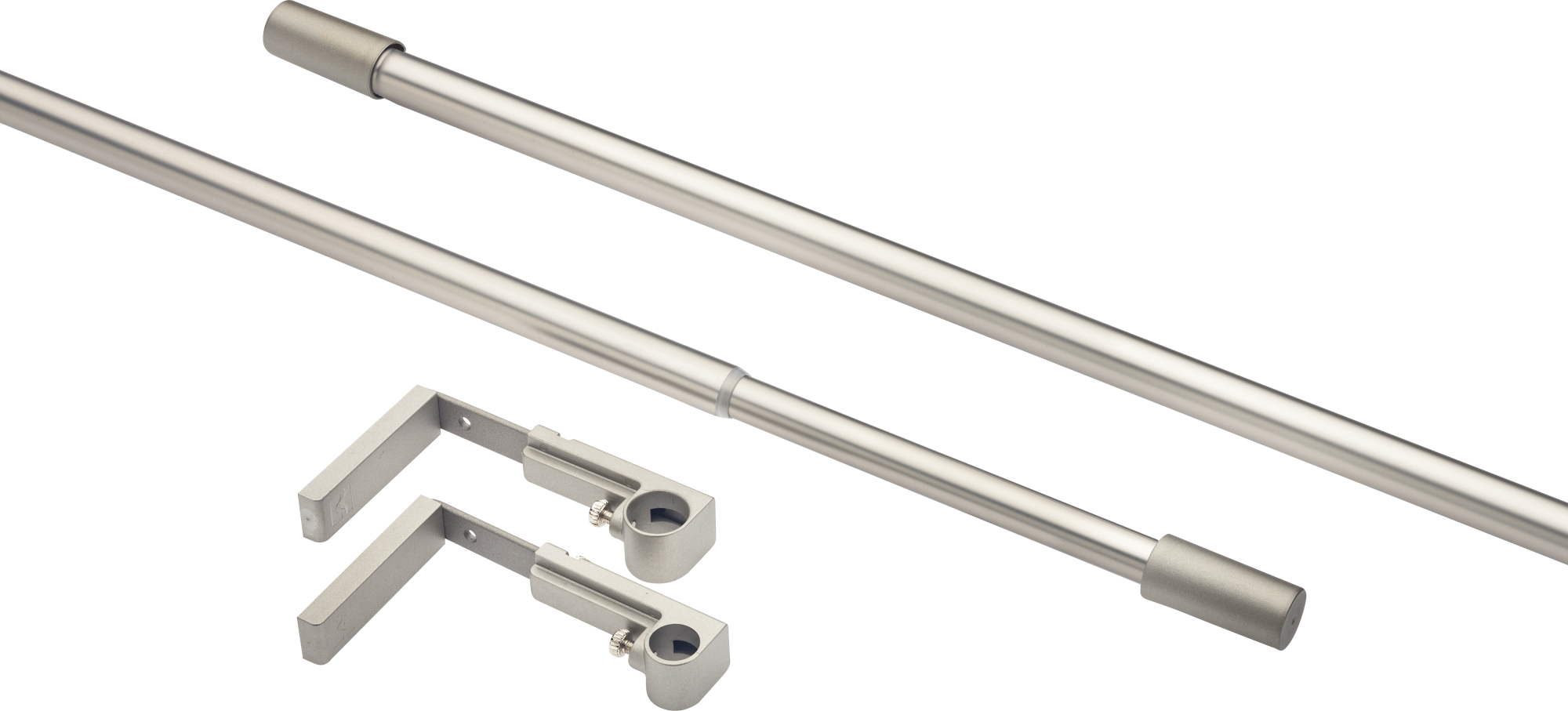 Kit Bastone Per Tenda A Pressione Estensibile Da 160 A 300 Cm Pommel In Ferro Verniciato Bianco 19 Mm Inspire 84407296