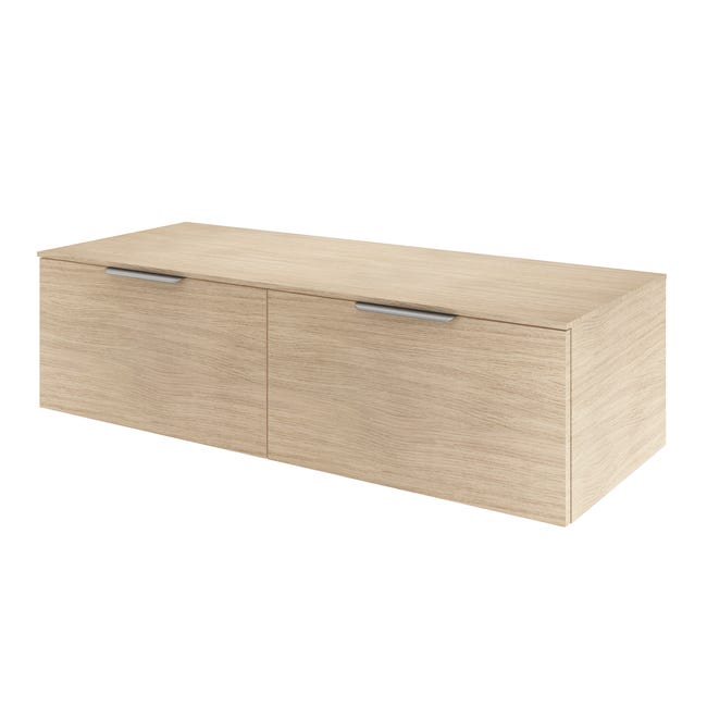 Mama Store ATENA2 80, Mobile 2 Ante 80 Cm, Grigio Cemento, L. 81 X P. 47 X H. 53 CM