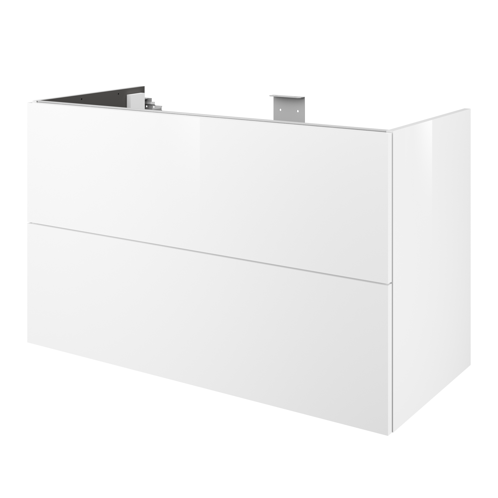 Mobile Bagno Sottolavabo MDF Bianco 60x30x60 Cm Con 2 Ante E Ripiano Regolabile - Design Moderno - 2