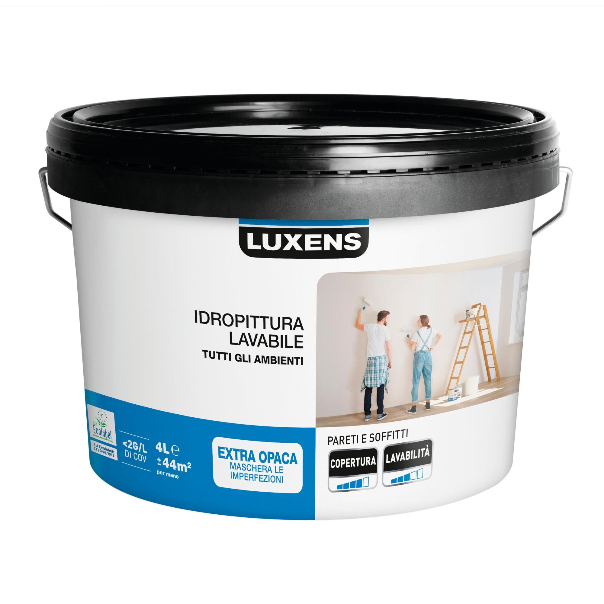 Pittura per interni Lavabile LUXENS Opaca tortora 4 L | Leroy Merlin