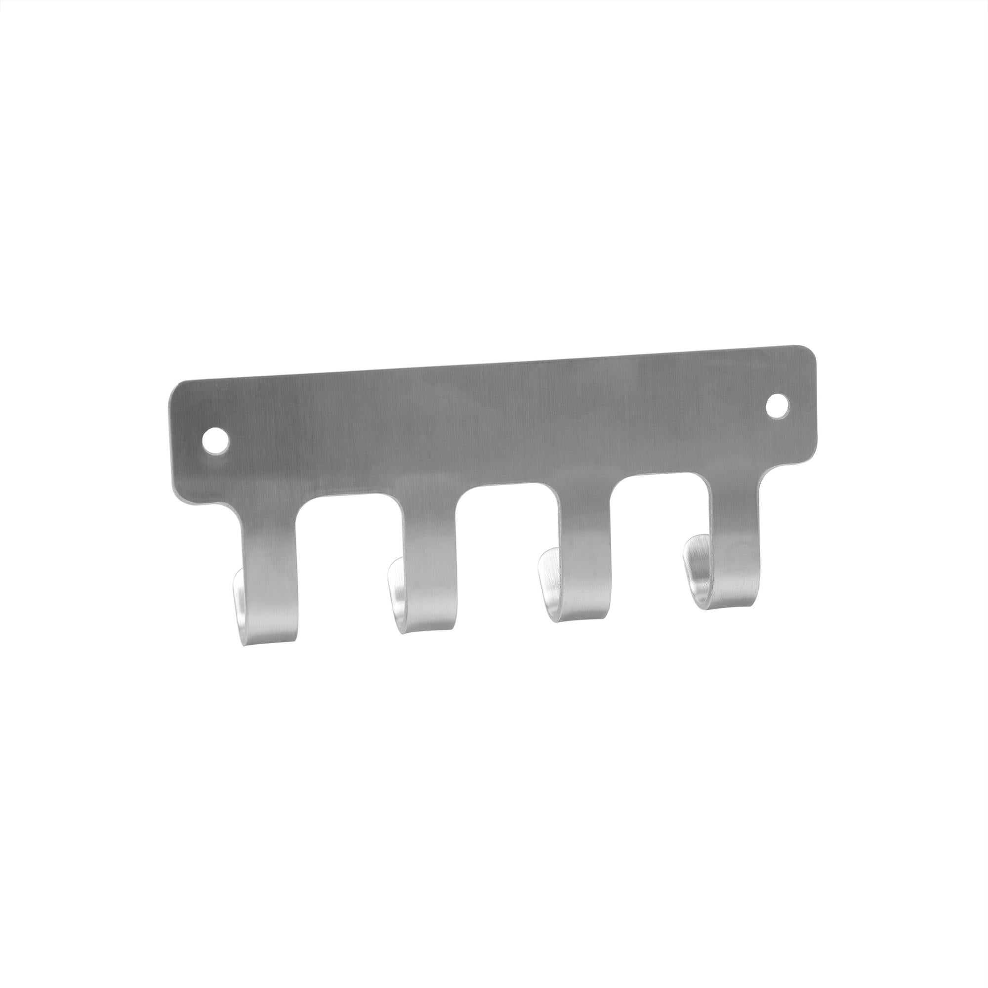 KES Set 4 Ganci Da Parete Industriali In Ferro Nero – Porta Asciugamani E Abiti – Capacità 5kg Cad. – Viti E Tasselli Inclusi