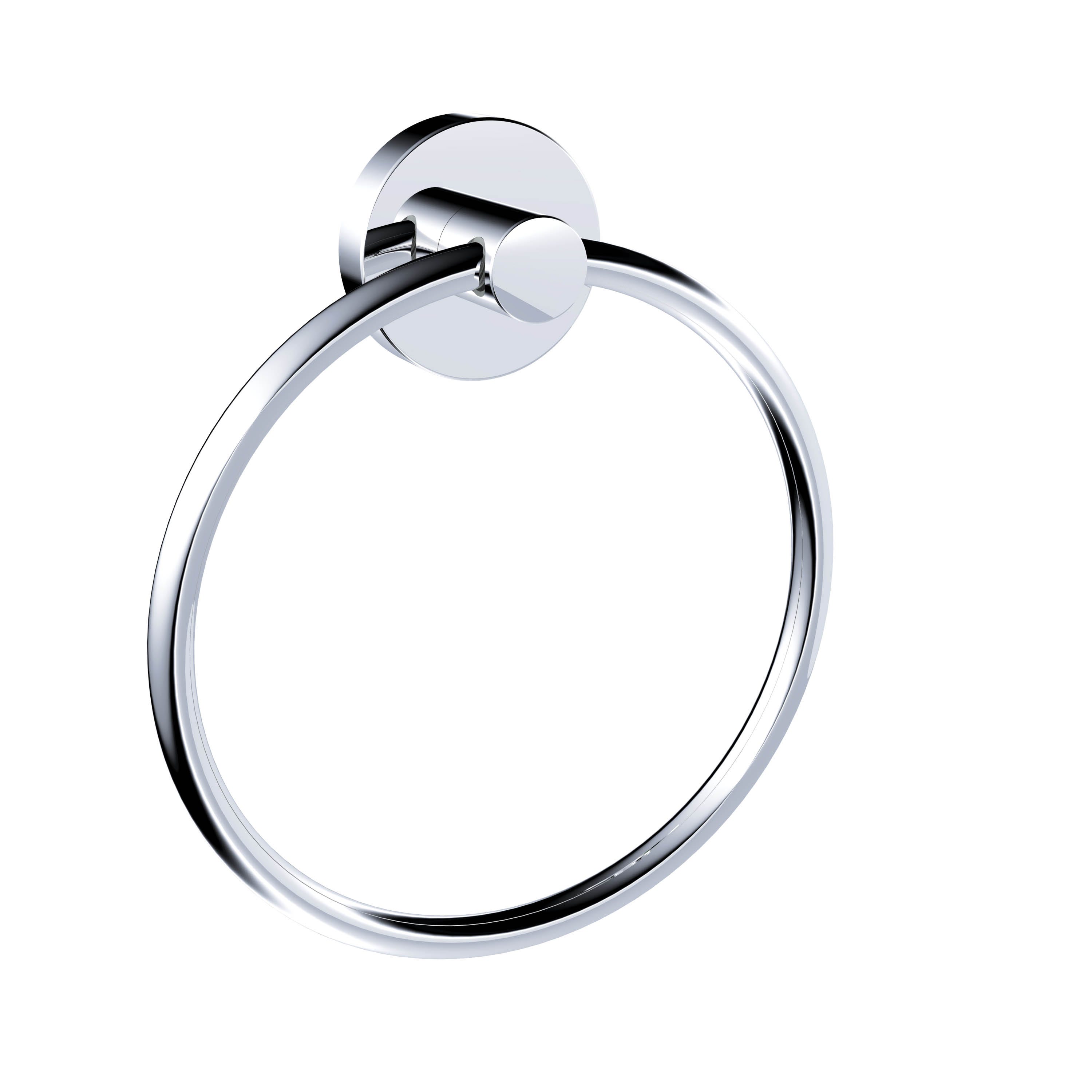 Porta salviette ad anello Style argento cromo lucido, L 37 cm