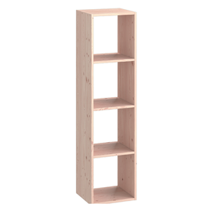 Mensola a muro 4 cubi Kub SPACEO rettangolare in pannello di truciolato L  36 x H 139.3 x P 31.7 cm beige