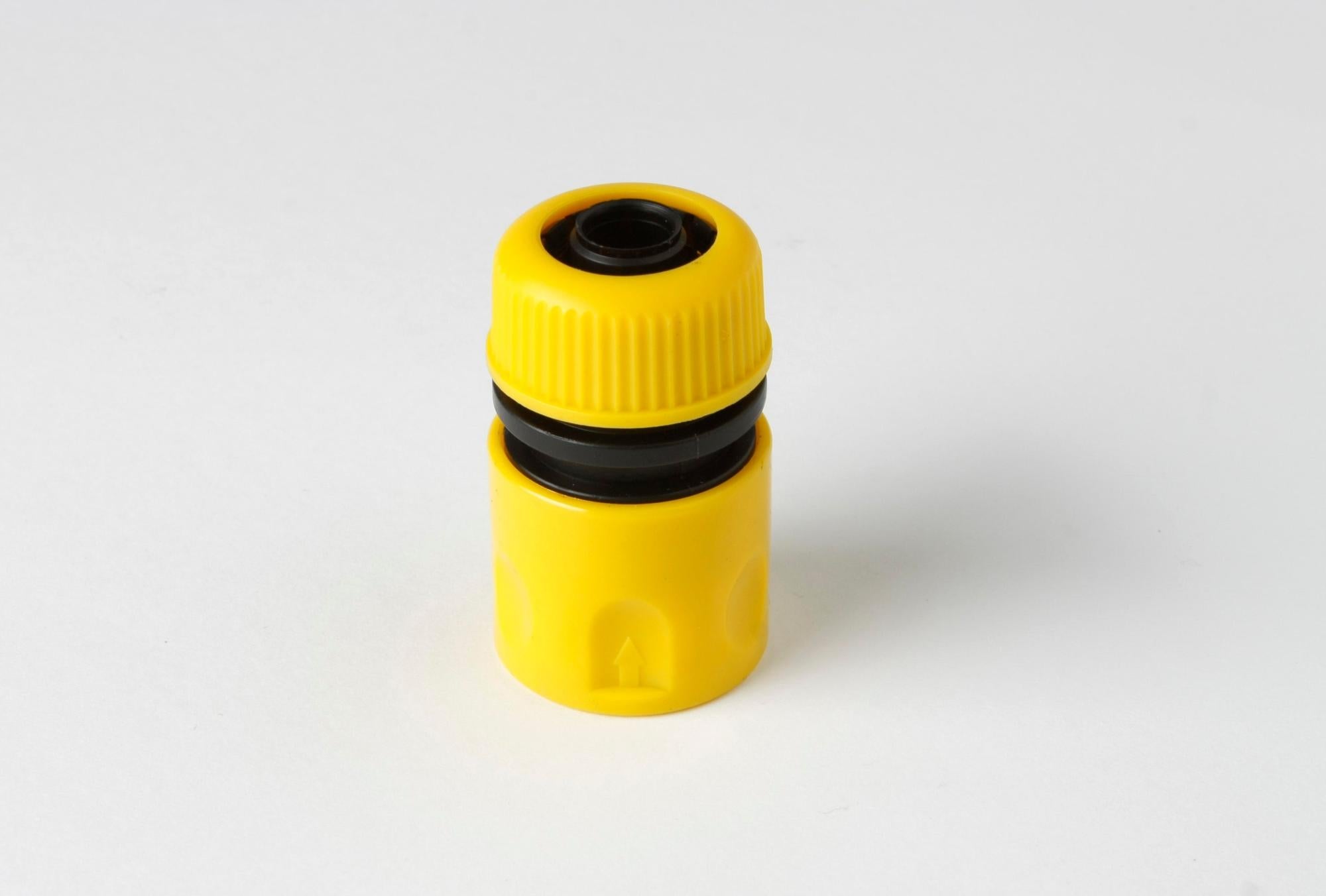 Raccordo Automatico AROZ Bimateriale Per Tubo Da Giardino Ø19 Mm - Gomma E ABS Con Presa Morbida E Aquastop
