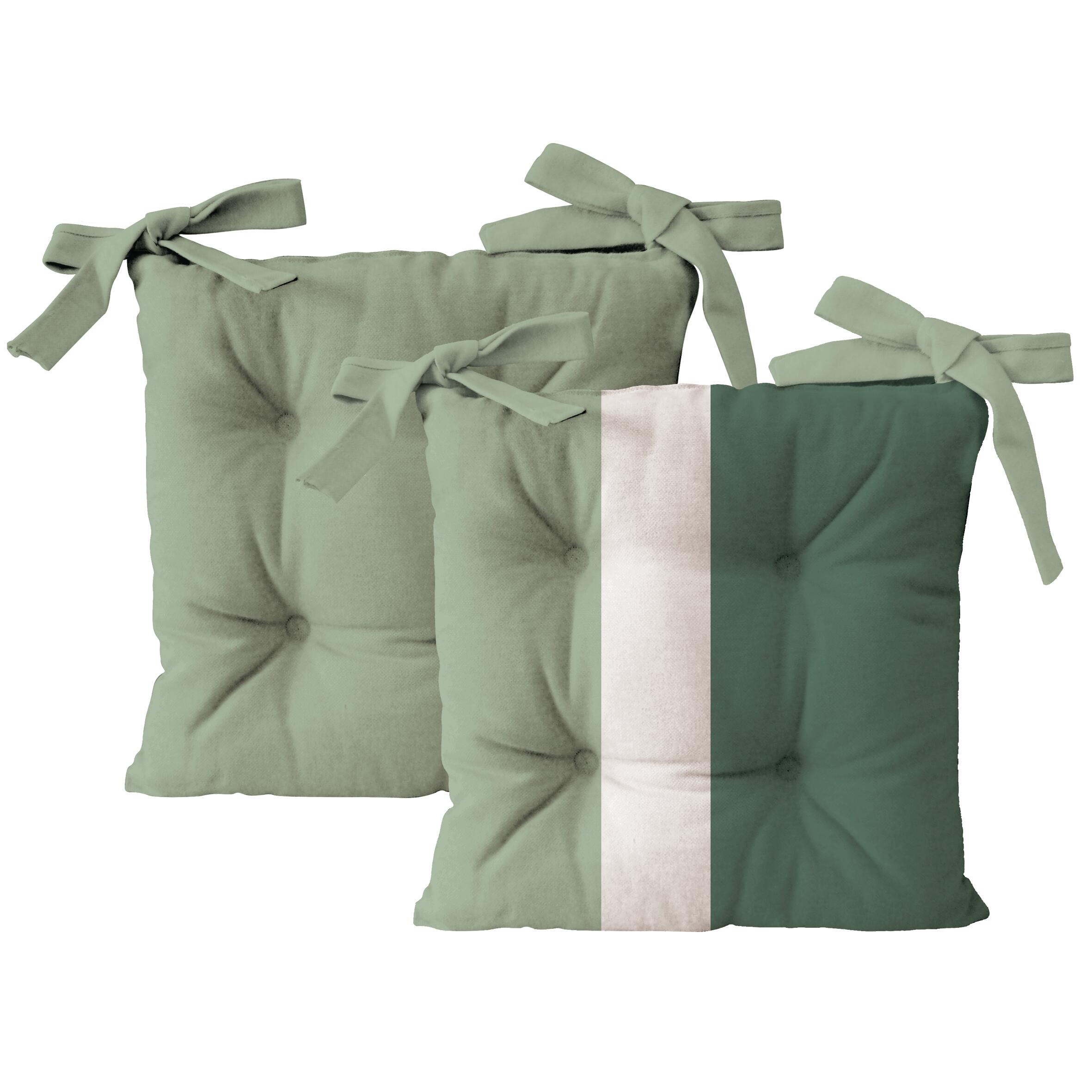 Set 4 cuscini per sedia verde 40 x 40 x Sp 4 cm