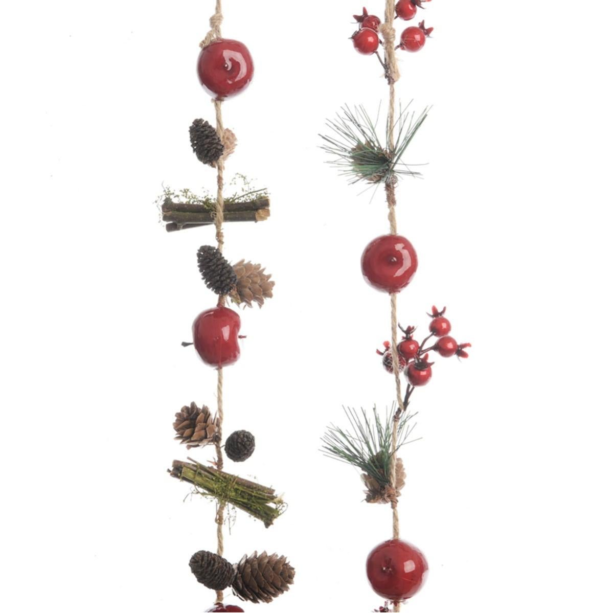 Ghirlanda Di Lamette Lucide - Colore Rosso, Lunghezza 270 Cm, Per Decorazione Feste E Eventi