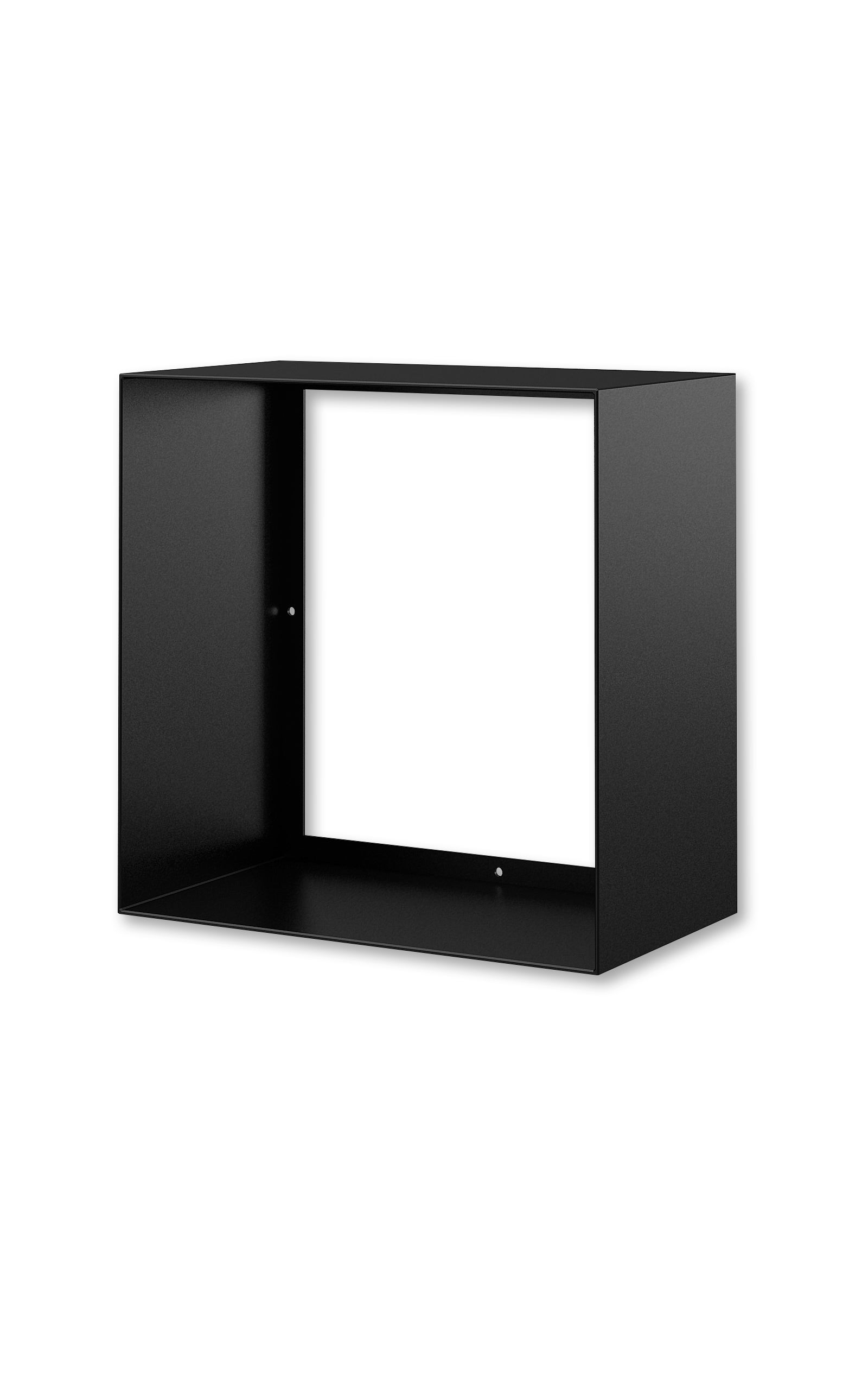 BADEN HAUS Pensile Sospeso Nero Lucido 20X14X100H Cm Con 2 Ripiani Interni  Per Bagno Moderno