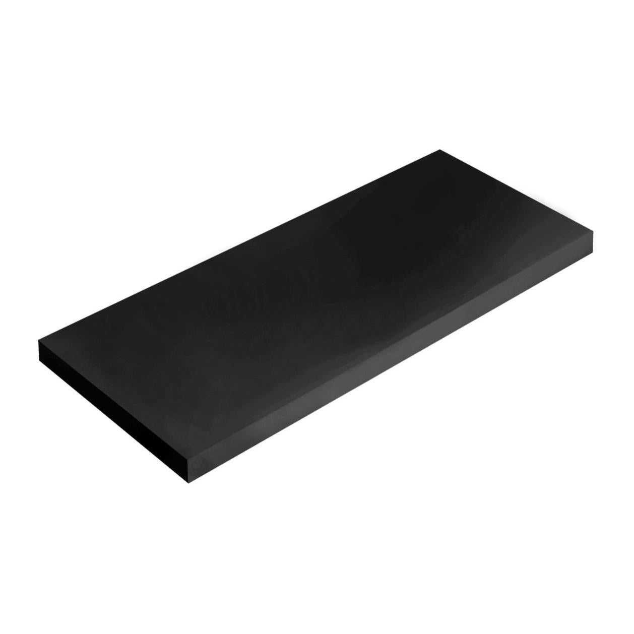 Mensola a muro SPACEO in mdf L 76 x H 2.2 x P 23.7 cm nero