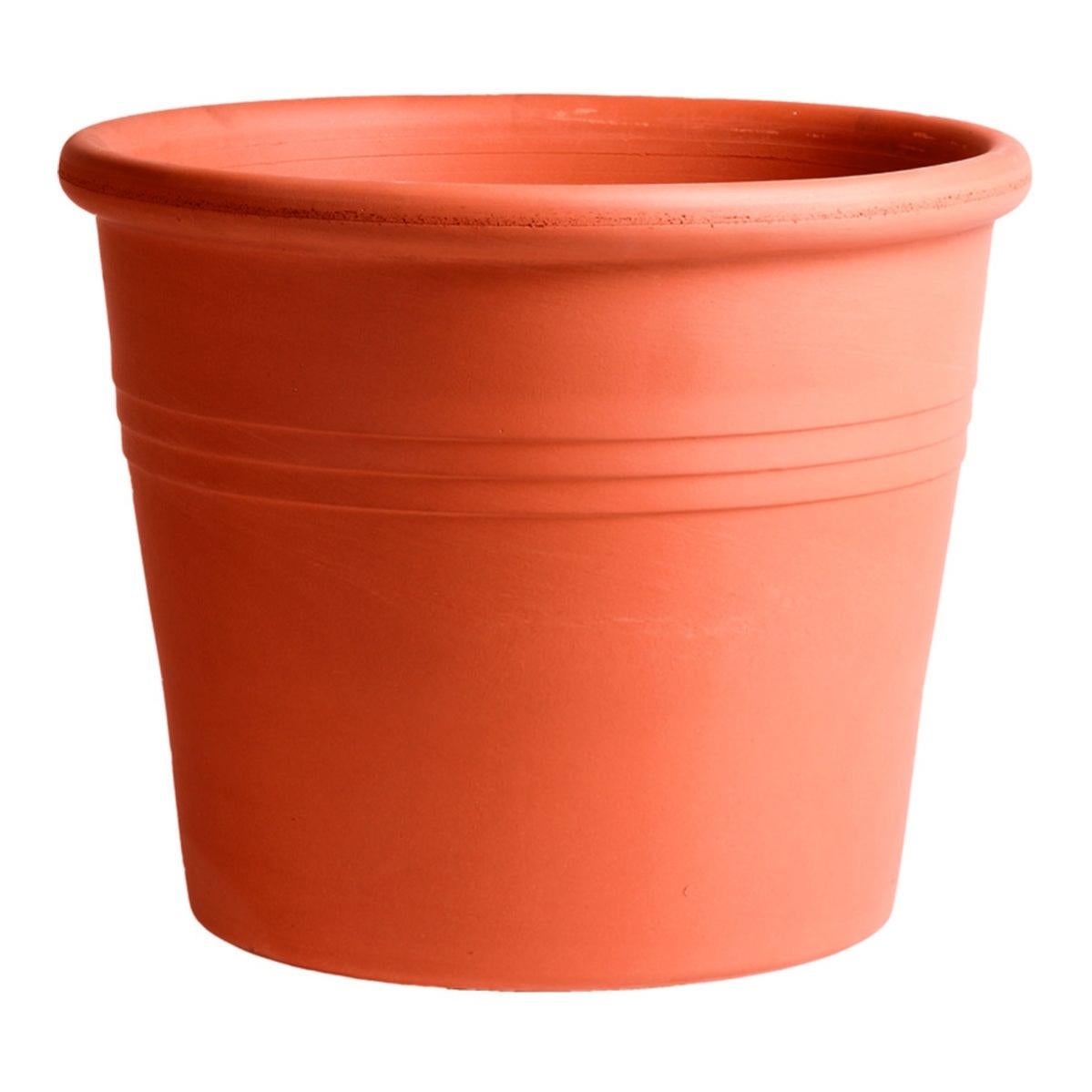 Vaso In Terracotta Effetto Invecchiato CTI (25 Cm) - Fioriera Toscana Per Piante Da Interno/Esterno