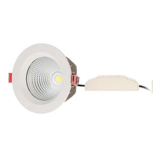 FARETTO INCASSO TONDO ORIENTABILE BIANCO LED COB 5W 4000K 370 lumen Ø 87xH  45 mm FORO 80 mm