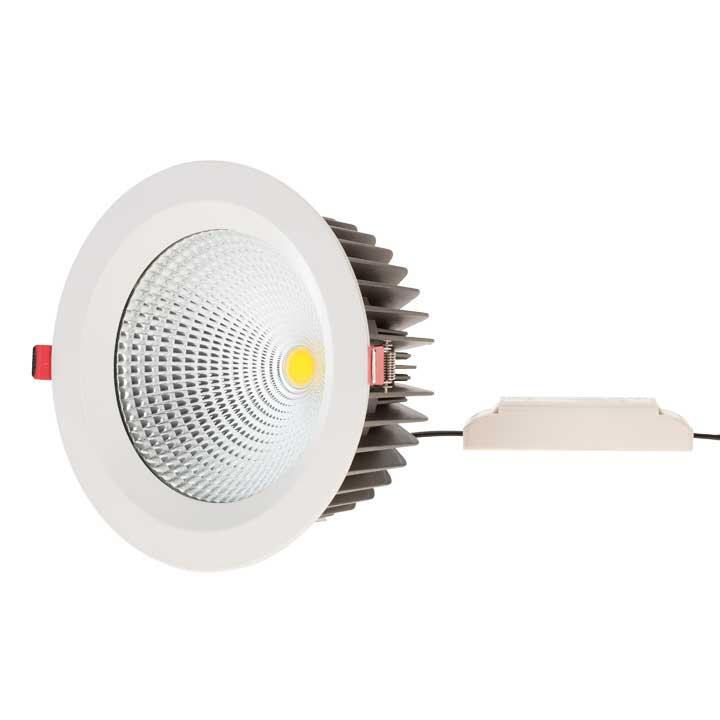 Faretto Fisso Da Incasso Tondo Ze Wn In Alluminio Bianco Diam Cm Modulo Led W Ip