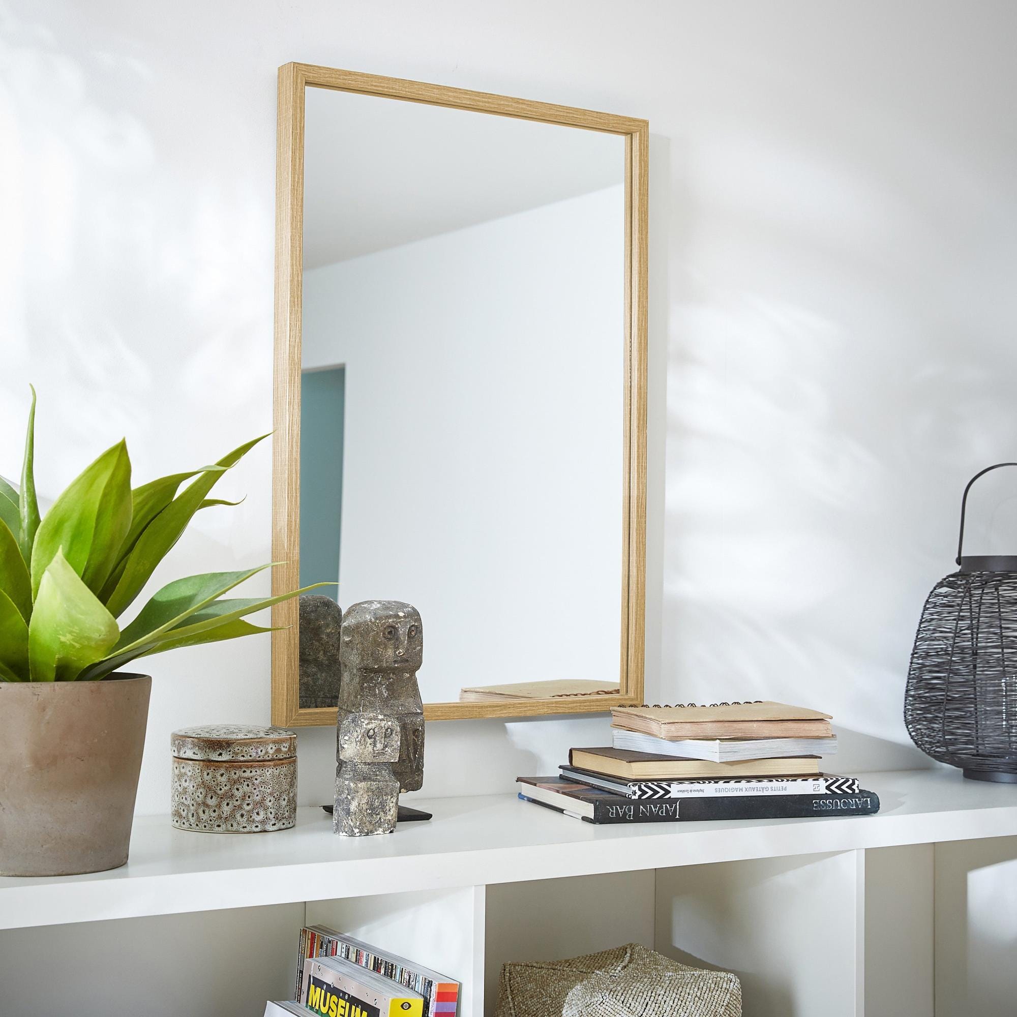 Specchio con cornice da parete INSPIRE rettangolare Milo beige 42 x 62 cm