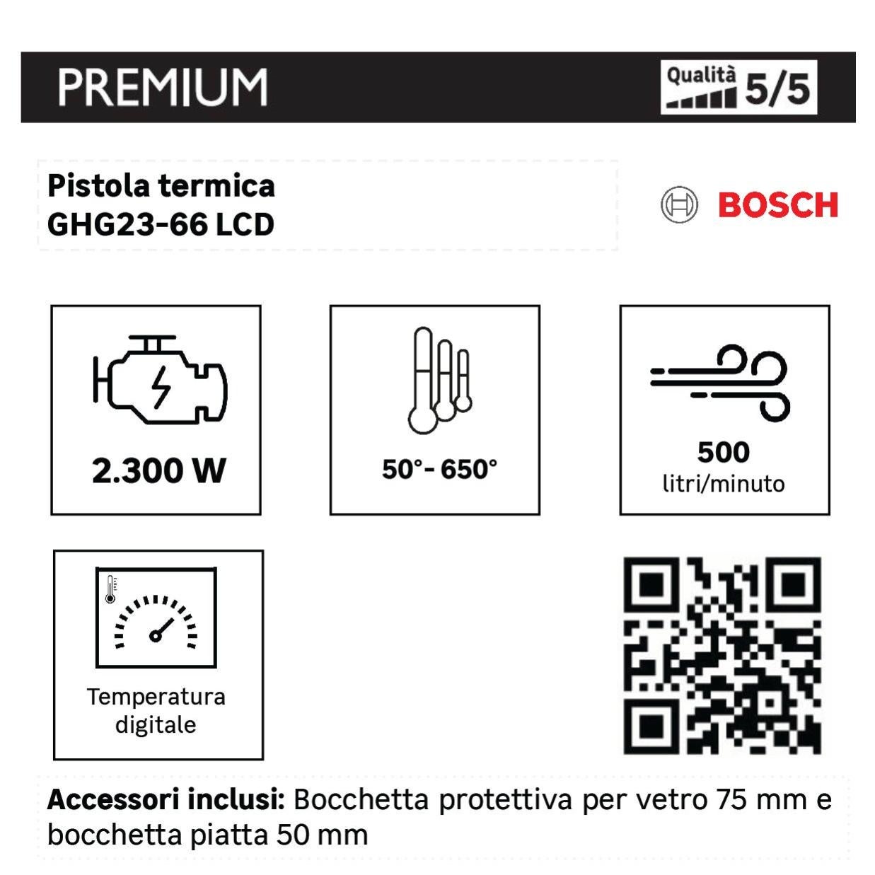Bosch GHG 23-66 Heteluchtpistool incl. mondstukken in koffer - 2300W