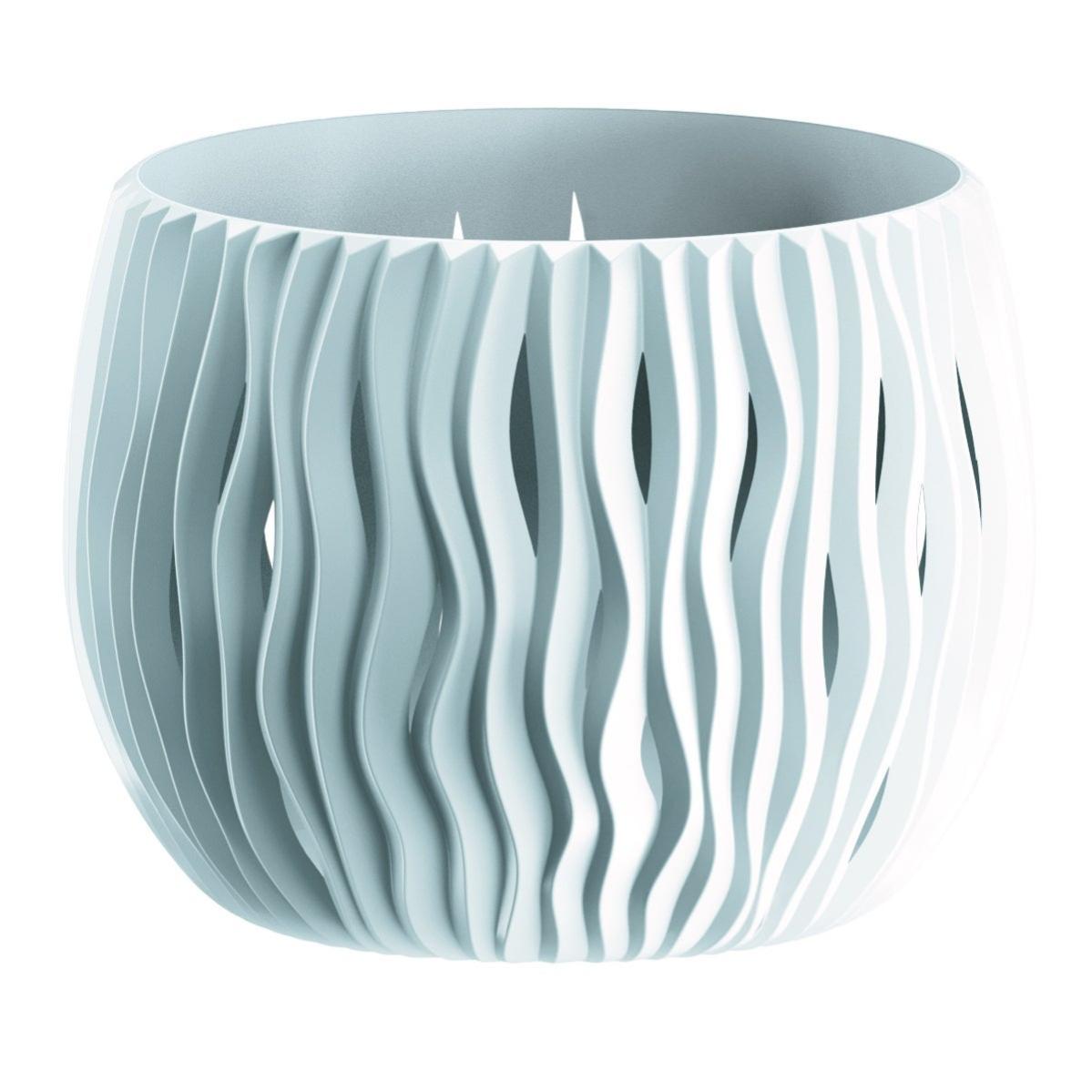 Vaso Rotondo Prosperplast Splofy 11,5 Litri Antracite - Design Tessuto Effetto Fatto A Mano 29,5 X 24,9 Cm - 4