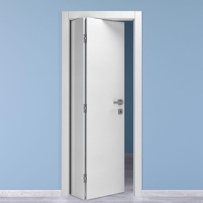 Porta pieghevole a libro asimmetrica Kent frassino bianco L 70 x H 210 ...