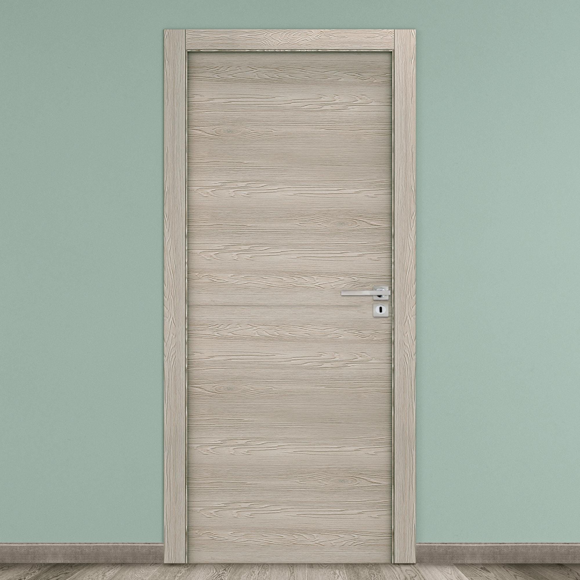Porta battente Stylish Vetro marrone L 80 x H 210 cm reversibile Porta battente Stylish Vetro marrone L 80 x H 210 cm reversibile