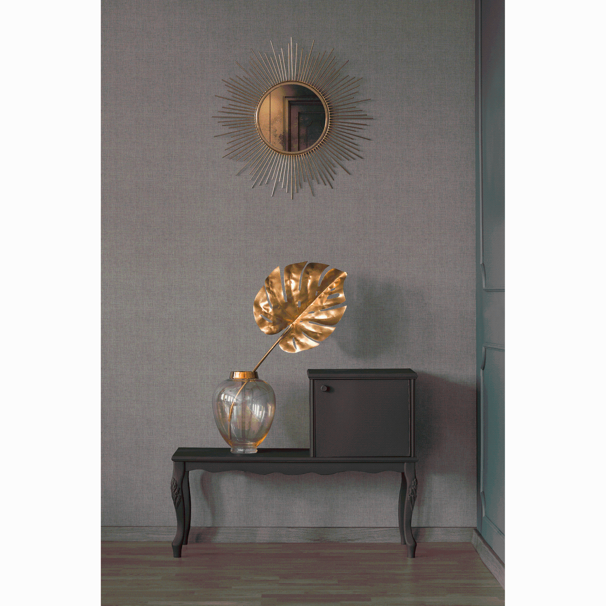 Carta Da Parati Victorian Style Grigio Tortora - 400x267 Cm TNT Ignifuga - Foto 10