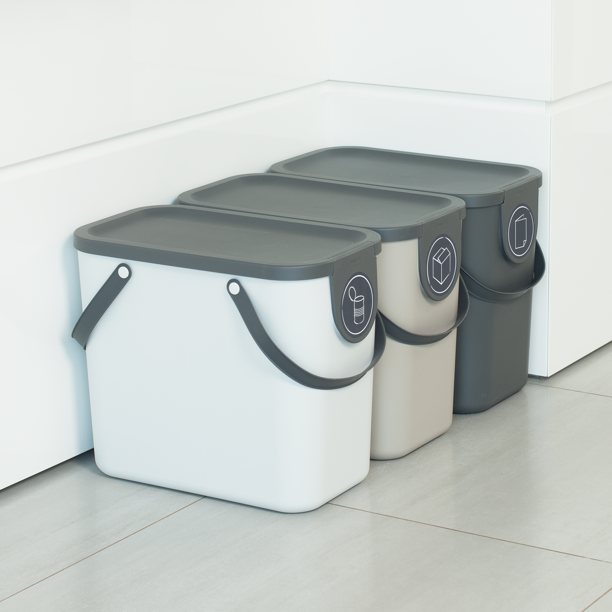 Pattumiera A Pedale Sundis Flat Bin 40L - Rettangolare, Plastica Riciclata, Per Cucina E Ufficio - Foto 8