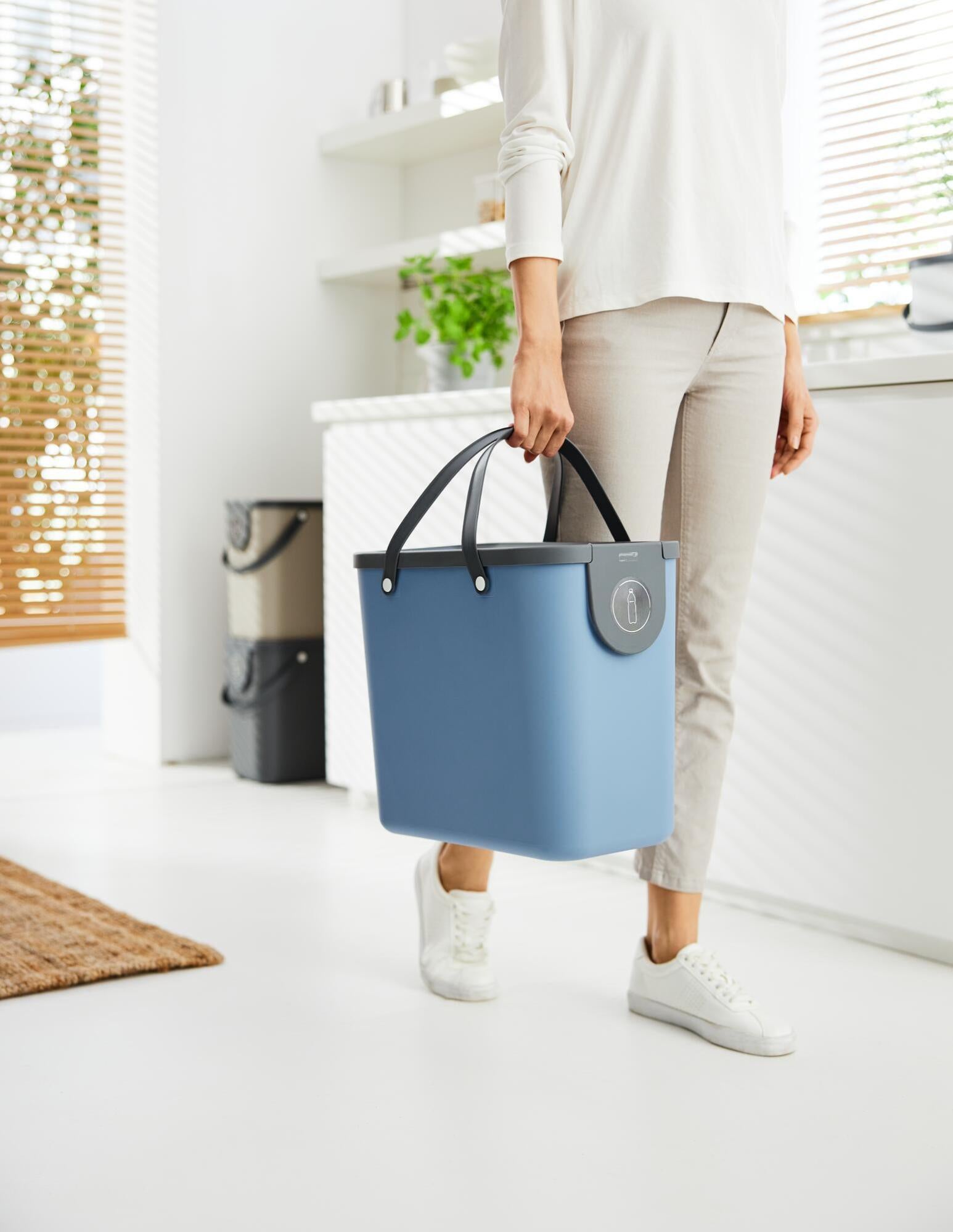 Patumiera A Pedale Wenko Stella Blu 3 Litri - In Acciaio Con Motivo A Stelle, Per Bagno O Ufficio