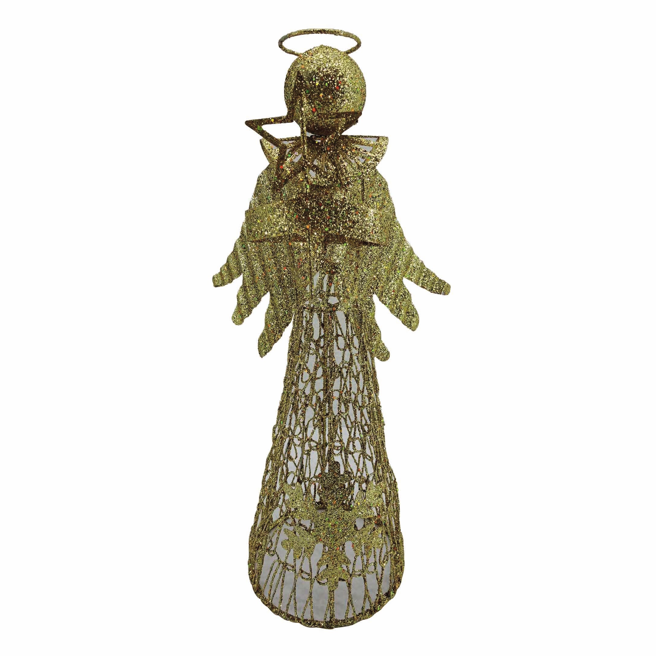 Puntale Per Albero Di Natale Angelo Puntale per albero di natale Angelo giallo / dorato in ferro H 30 cm