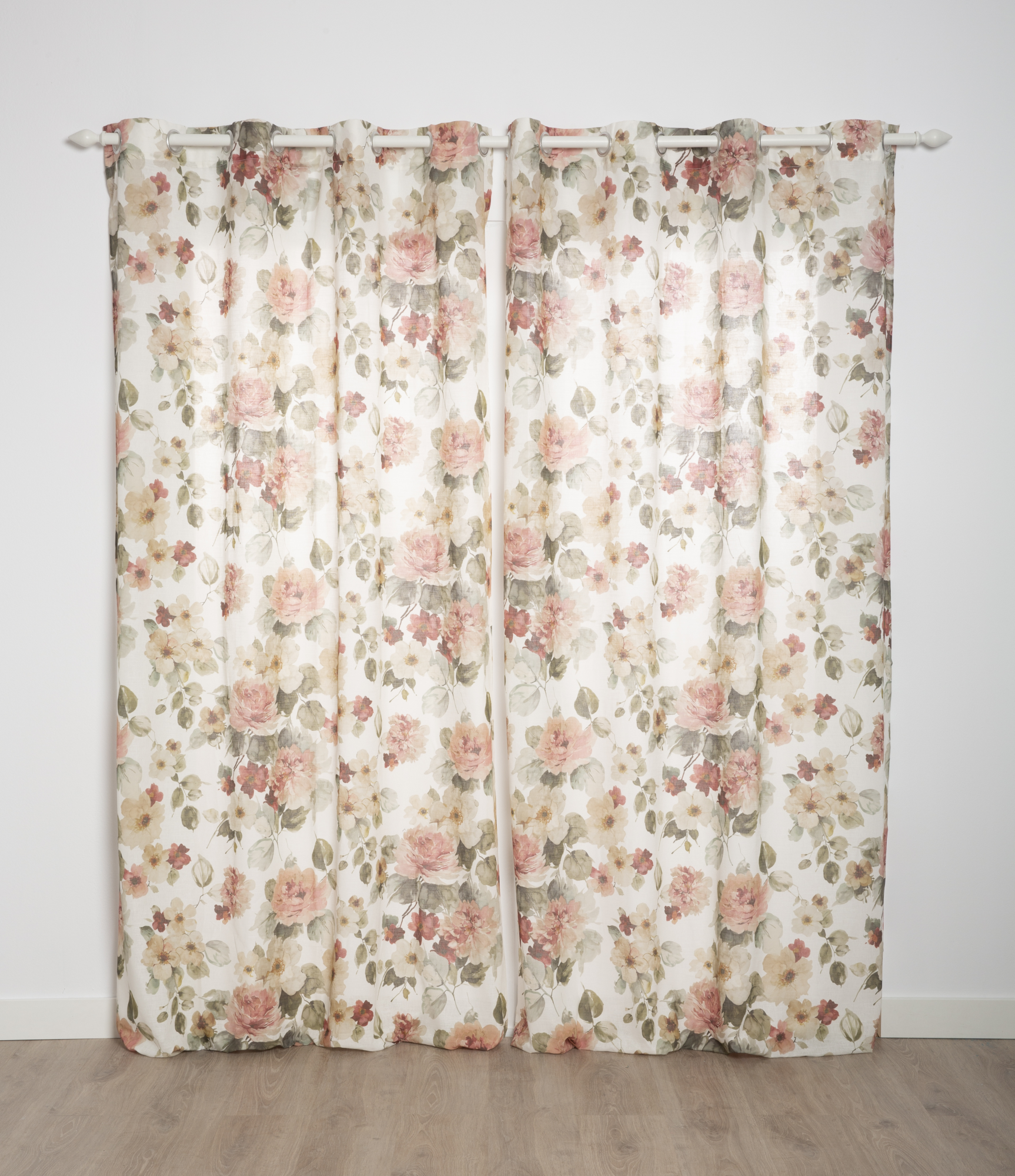 Tenda Con Occhielli Petali Viola Grigi Tende Soggiorno