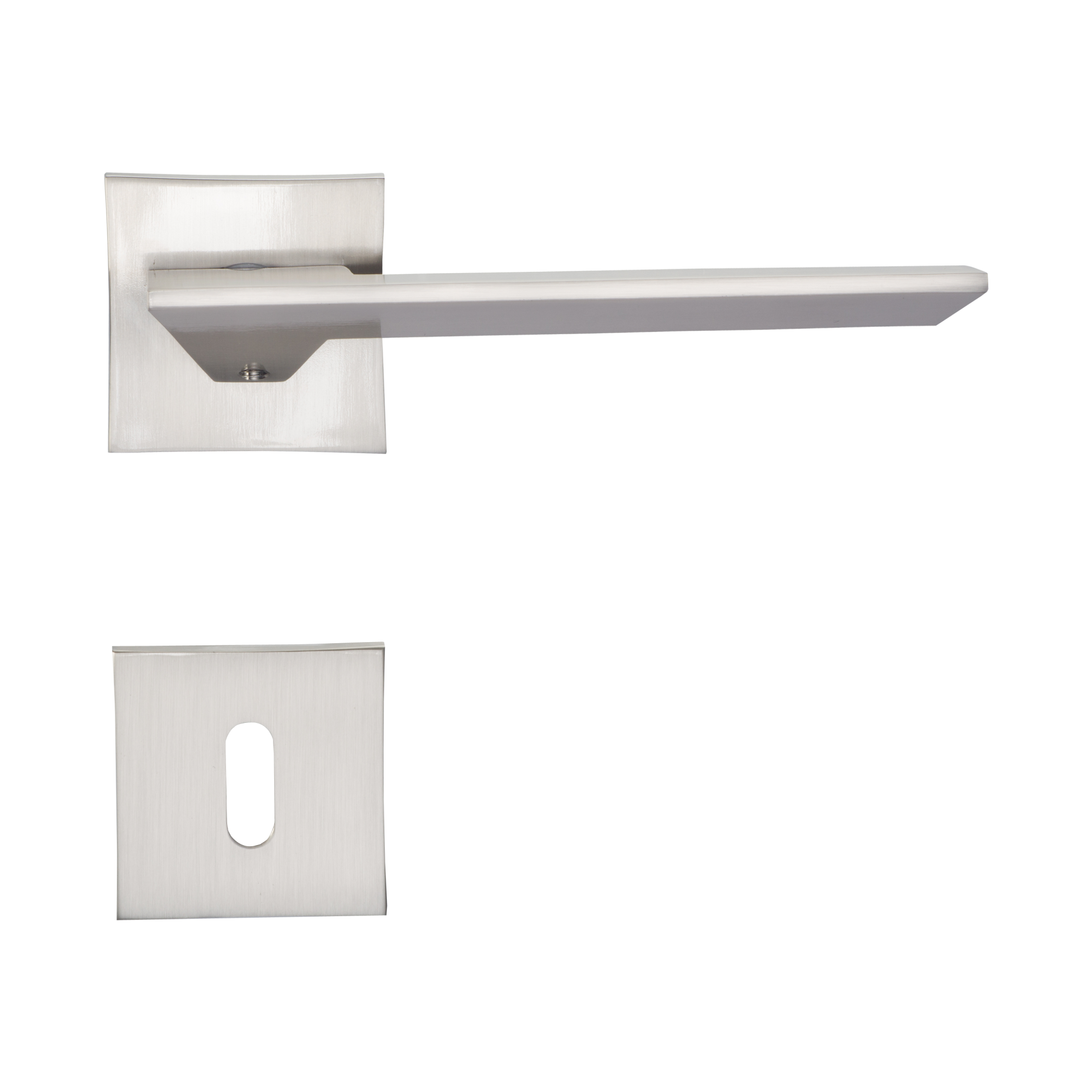Emuca 9156951 Maniglia per mobile, CC 128mm, Zama, Nichel satinato, Set