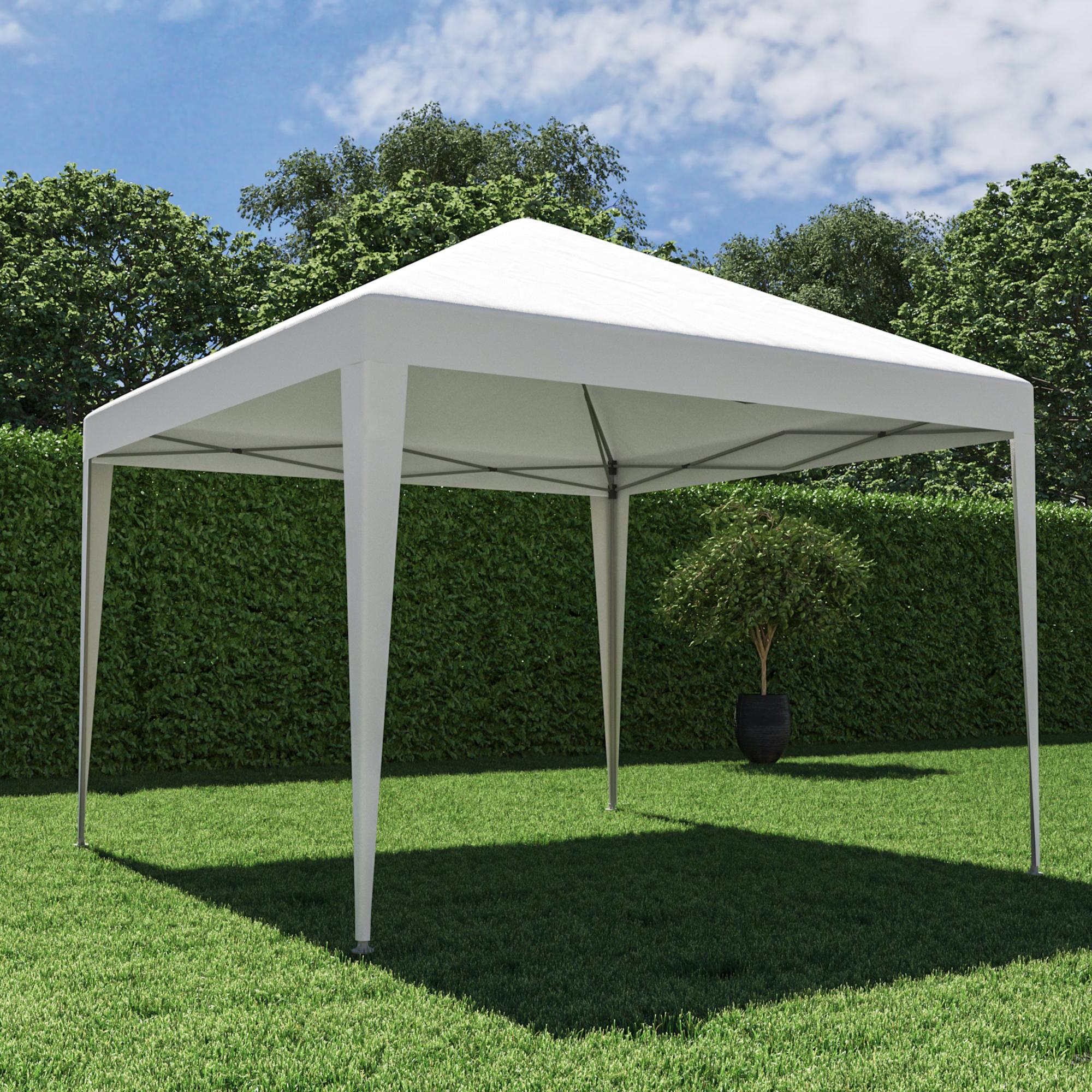 Gazebo Eori in acciaio struttura grigio chiaro, copertura bianco L 295 ...