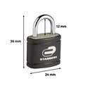 Lucchetto con chiave STANDERS in ferro ansa H 61 x L 25 x 9 mm Lucchetto con chiave STANDERS in ferro ansa H 61 x L 25 x 9 mm
