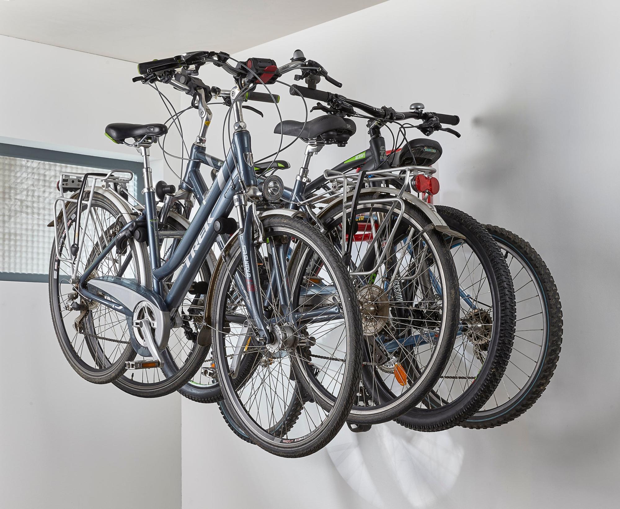 CONTEC Supporto Da Parete Per Bicicletta – Gancio Portabici In PVC, Fissaggio A Muro Incluso, Nero