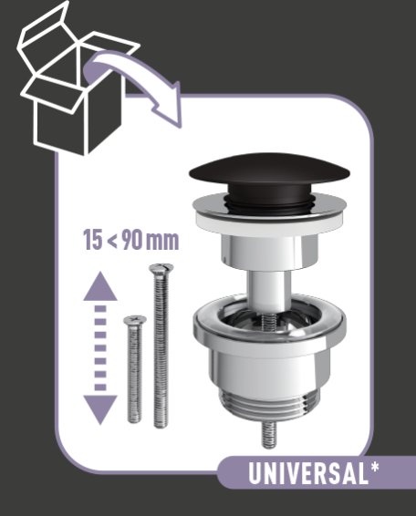 Duravit 0050790000 Piletta Stop&Go per lavabi con troppopieno, colore
