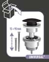 Duravit 0050790000 Piletta Stop&Go per lavabi con troppopieno, colore Duravit 0050790000 Piletta Stop&Go per lavabi con troppopieno, colore