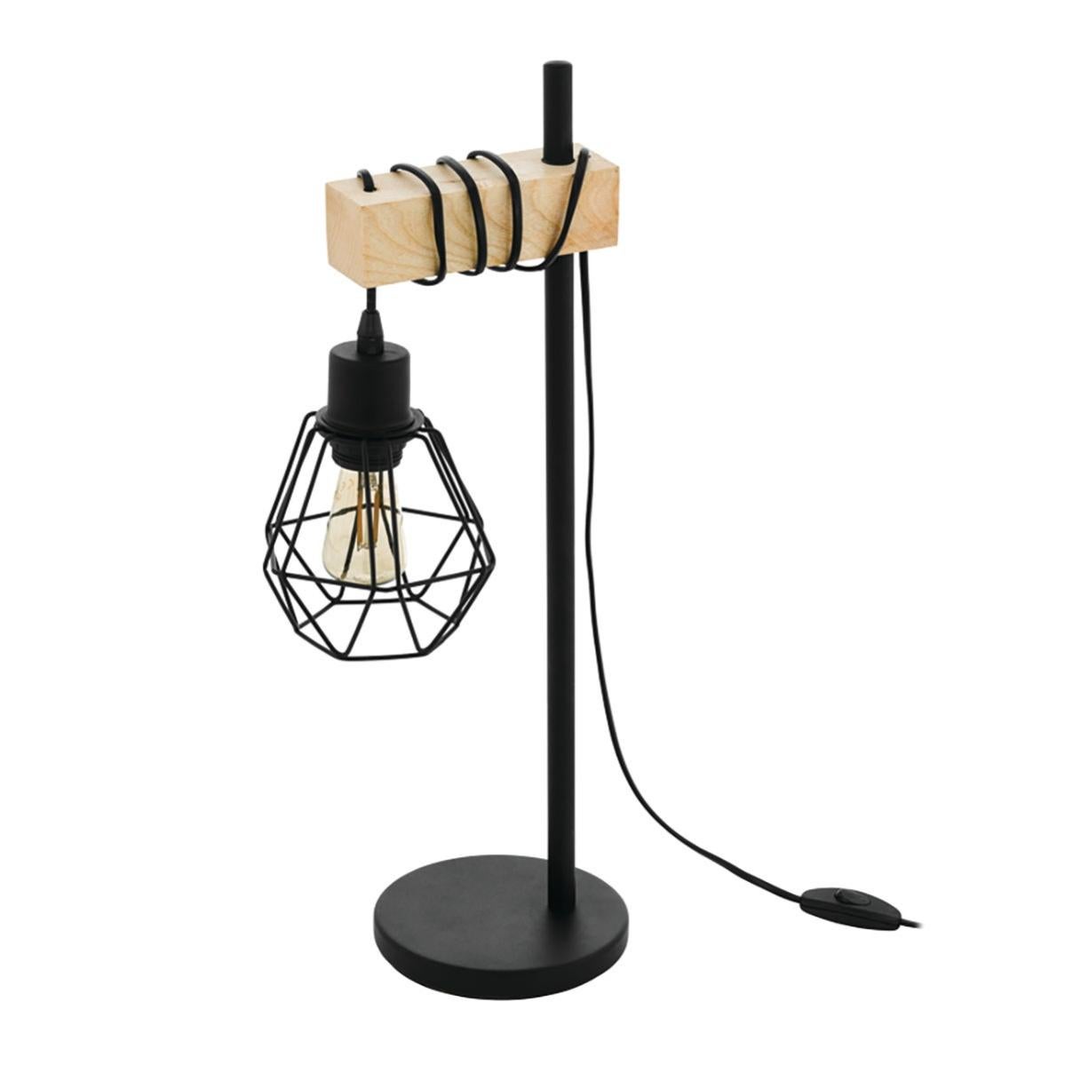 Libertad eglo lampada da tavolo nera design minimal - 99797