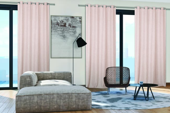 Tenda A Rullo Con Occhielli Marit A Righe Acqua/verde/crema Con Strisce Colorate, Larghezza 100 Cm X Altezza 120 Cm, Ganci Per Finestra Inclusi