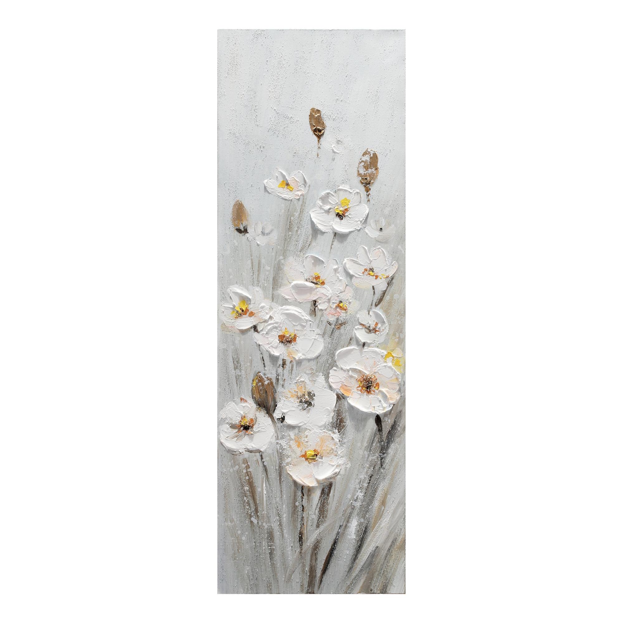 Quadro Su Tela Con Fiori, 100x57 Cm, Stampa D'autore Islandburner, Made In Germany, Decorazione Da Parete