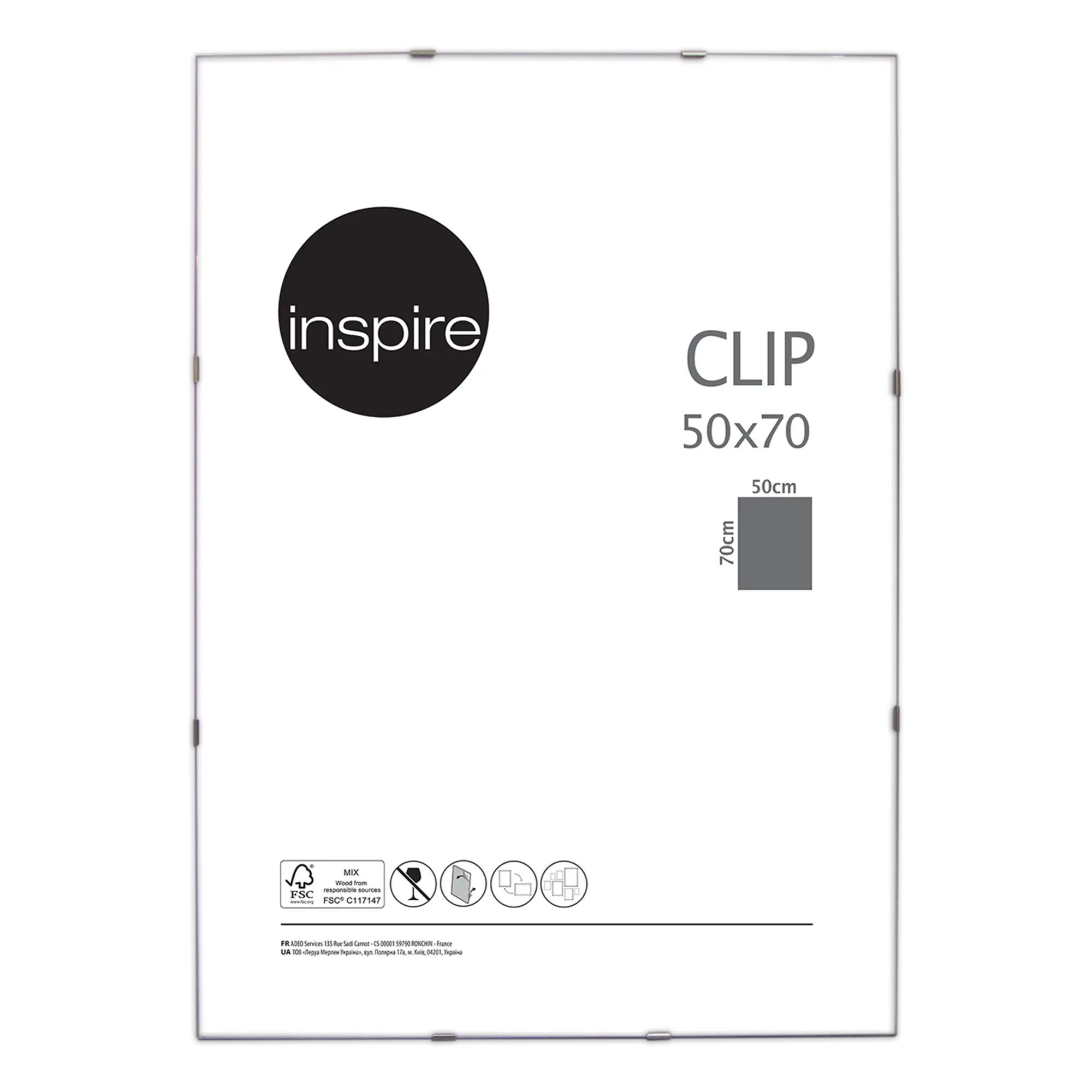 Cornice a giorno INSPIRE Clip trasparente 50x70 cm