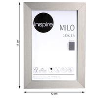 Cornice Misano 73x55 Cm In MDF Grigio Satinato - Vetro Acrilico Antiriflesso 1 Mm - Stile Moderno