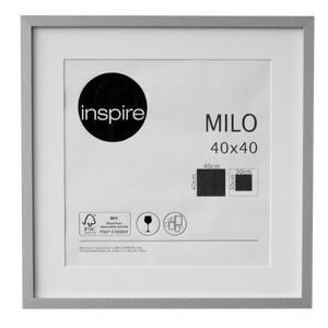 Cornice con passe-partout INSPIRE Milo, nero 32x32 cm per immagini 30x30 cm