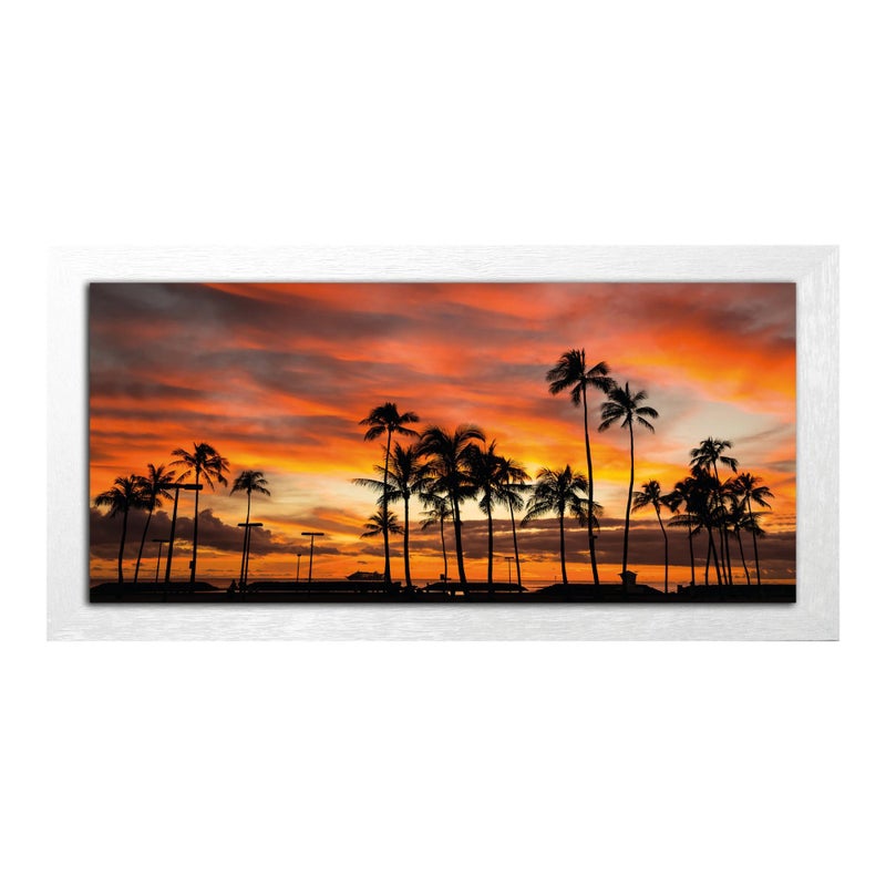 Stampa incorniciata su tela Beach sunset 136 x 76 cm