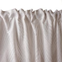 Tenda A Pacchetto Ricamata Con Foglie | Raffrollo In Voile 140x225 Cm | Colore Sabbia Con Passanti
