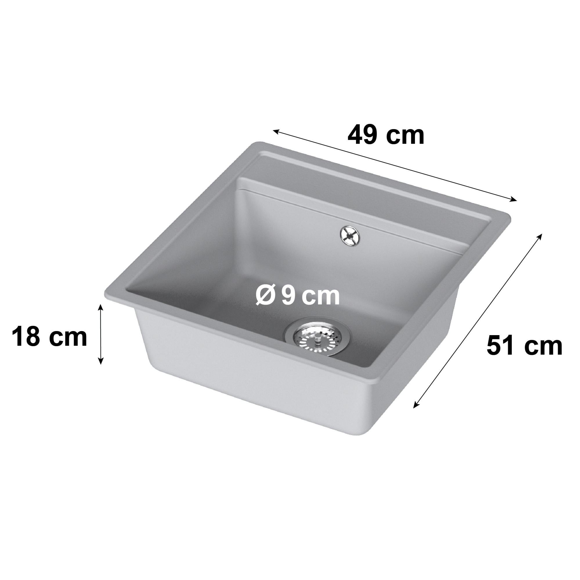 Lavello Da Cucina Sopratop DESIDERATA L | Kuarzite | 1 Vasca 86x51 Cm | Fascia 5 Fori | Made In Italy - Foto 3