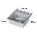 Lavello Da Cucina Sopratop DESIDERATA L | Kuarzite | 1 Vasca 86x51 Cm | Fascia 5 Fori | Made In Italy - Foto 3