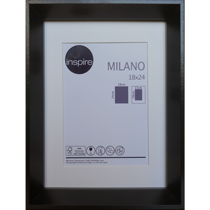 Cornice con passe-partout INSPIRE Milo, nero 70x70 cm per immagini