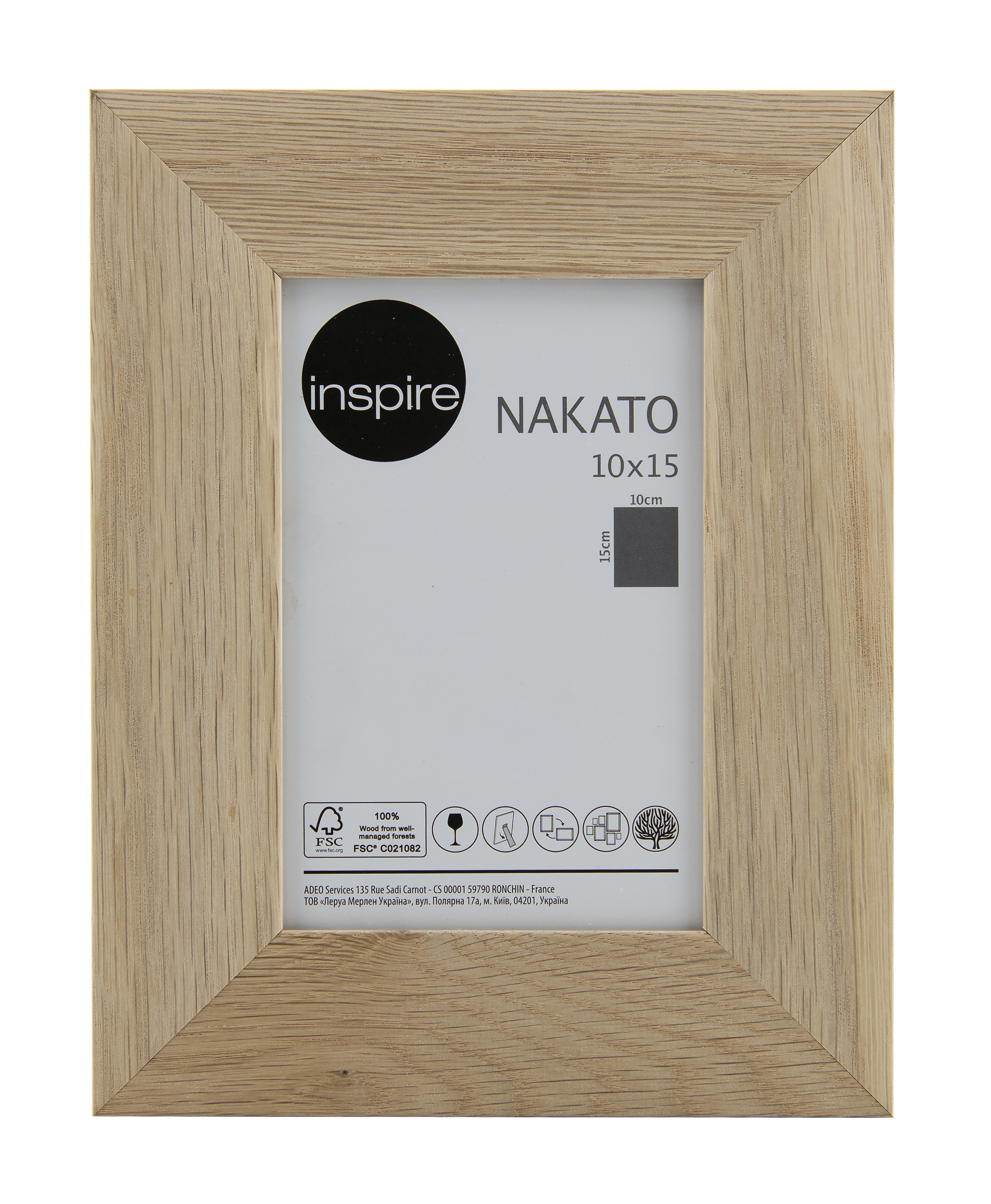 Cornice INSPIRE Nakato quercia opaco per foto da 10x15 cm