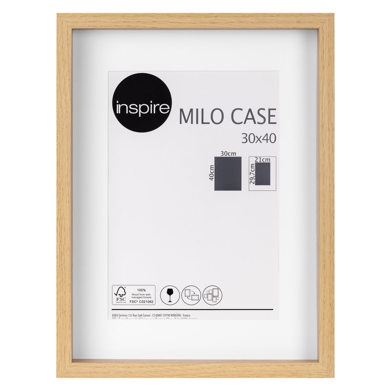 Cornice con passe-partout INSPIRE Milo, quercia 30x40 cm per immagini 30x40 cm